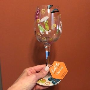 Lolita flip flop wine glass NIB